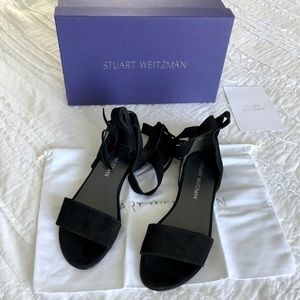 Stuart Weitzman Corbata ankle tie Sandal Black